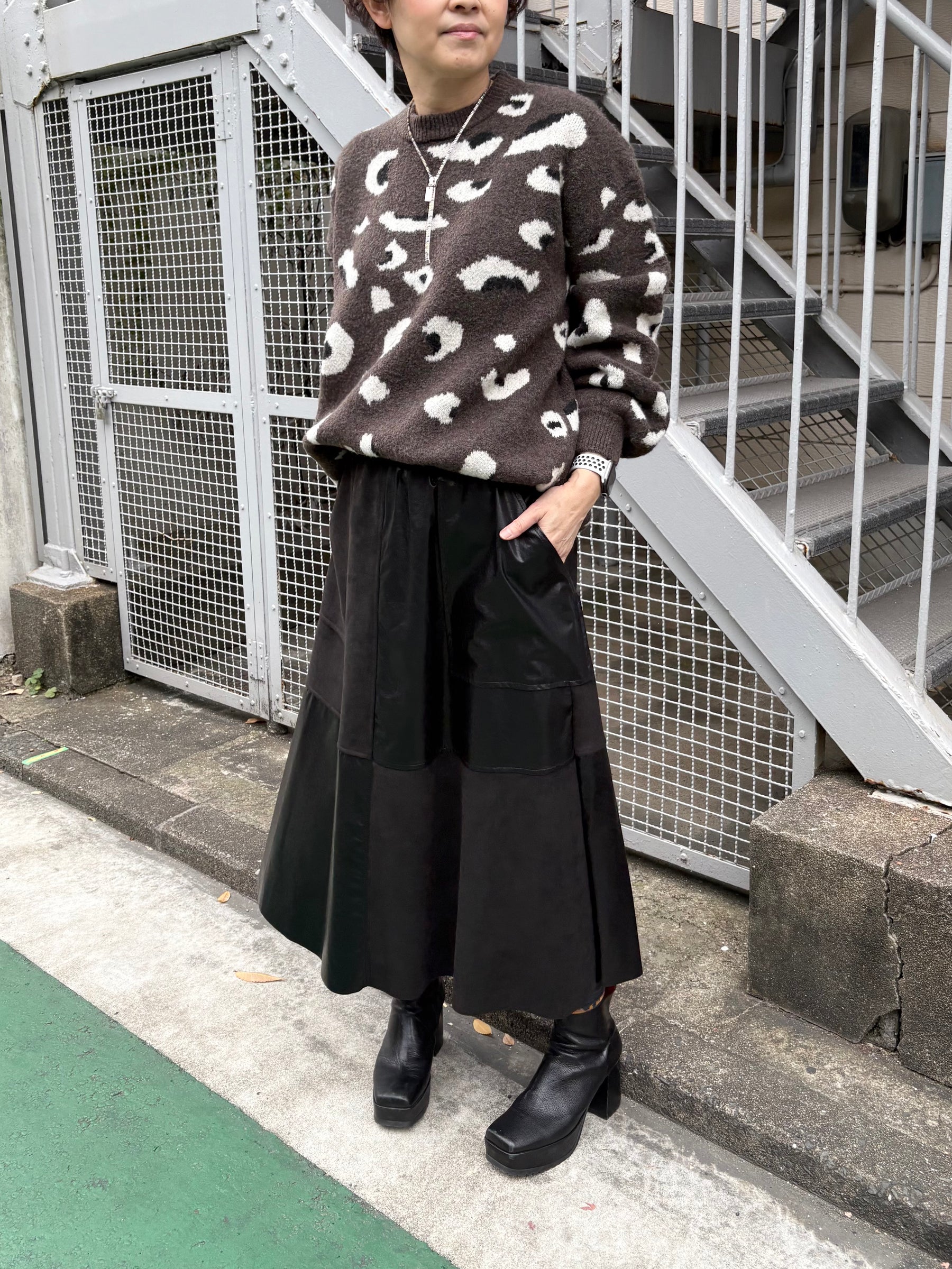 レオパードニット