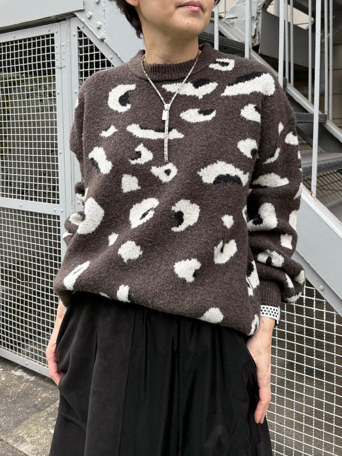 レオパードニット