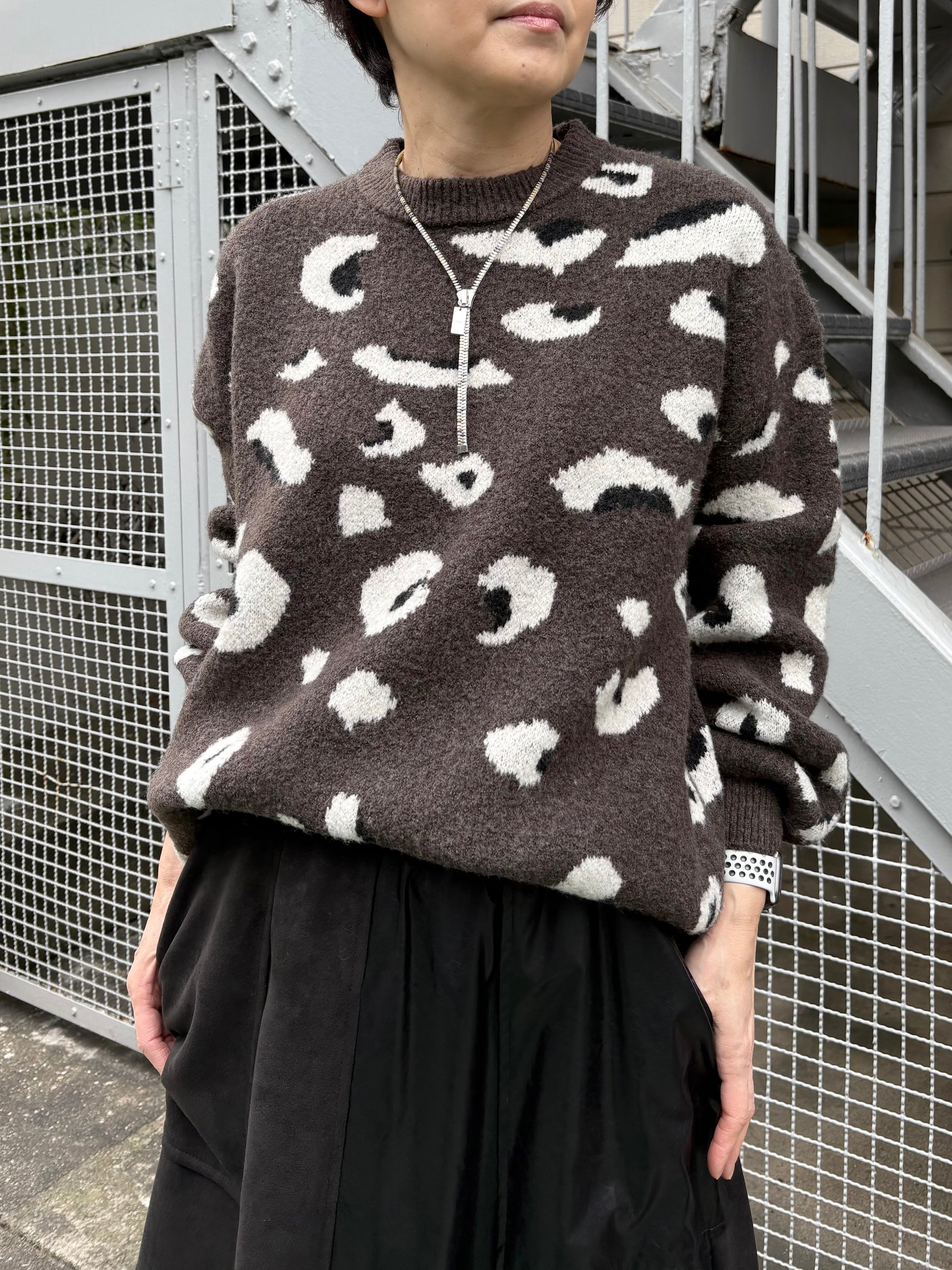 レオパードニット