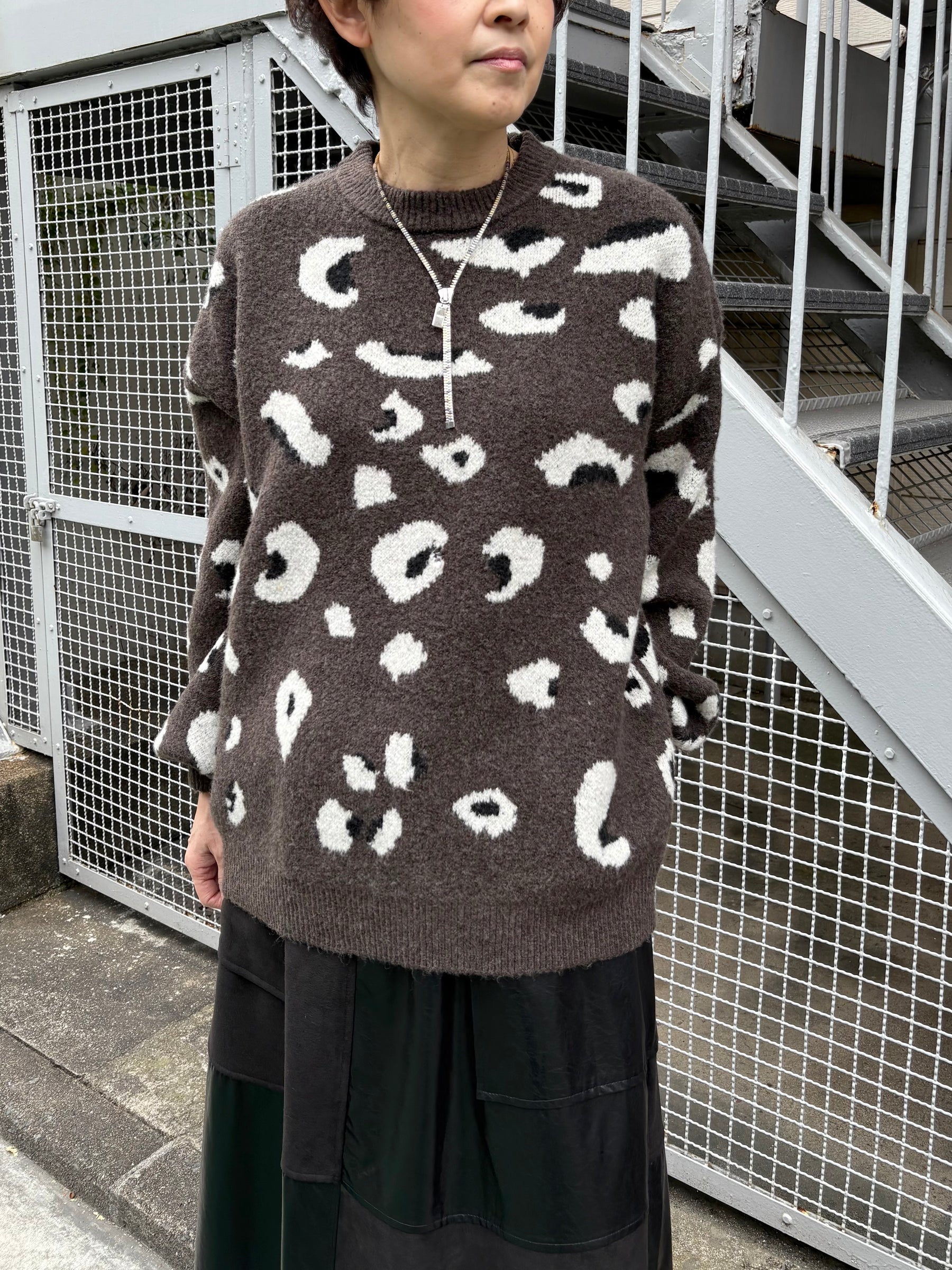 レオパードニット