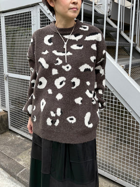 レオパードニット