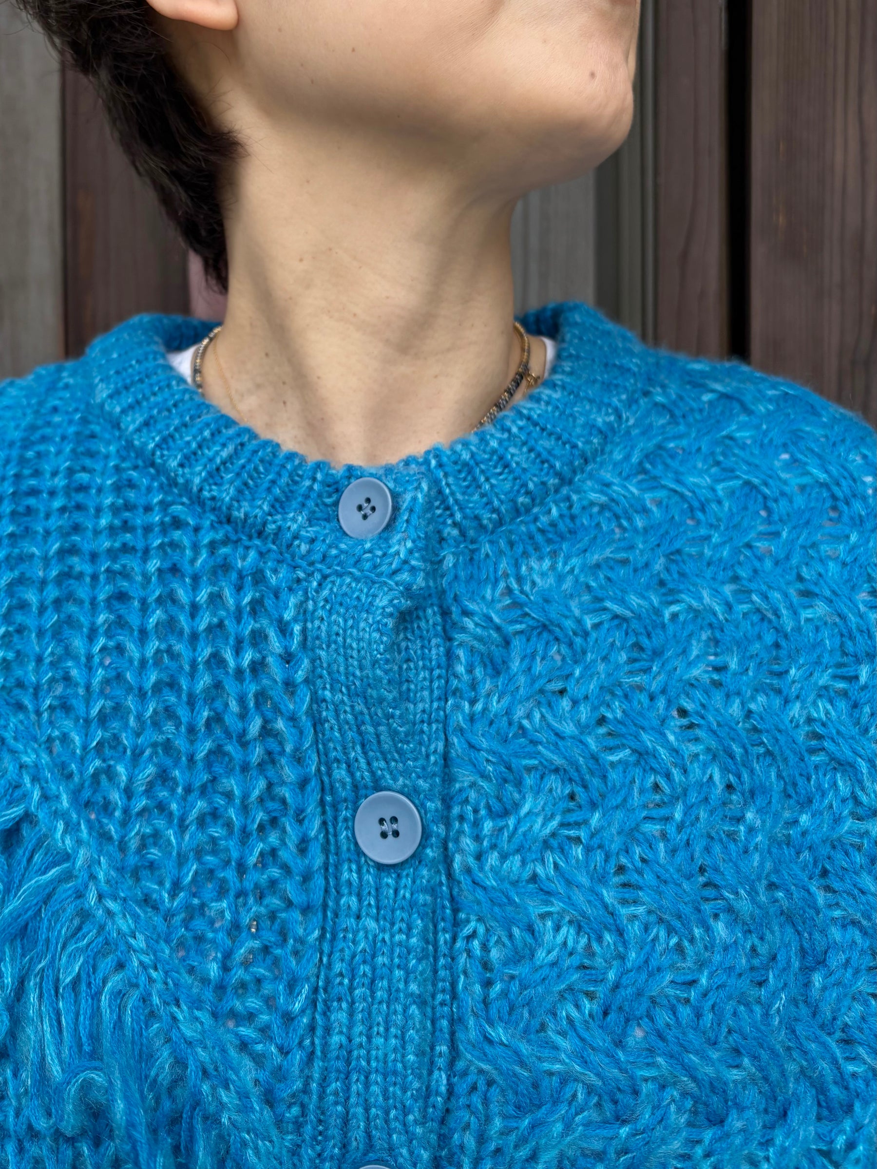 フリンジニットカーディガン