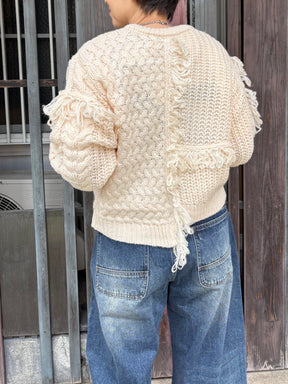 フリンジニットカーディガン