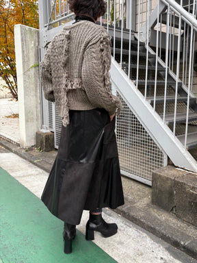 フリンジニットカーディガン