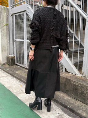 フリンジニットカーディガン