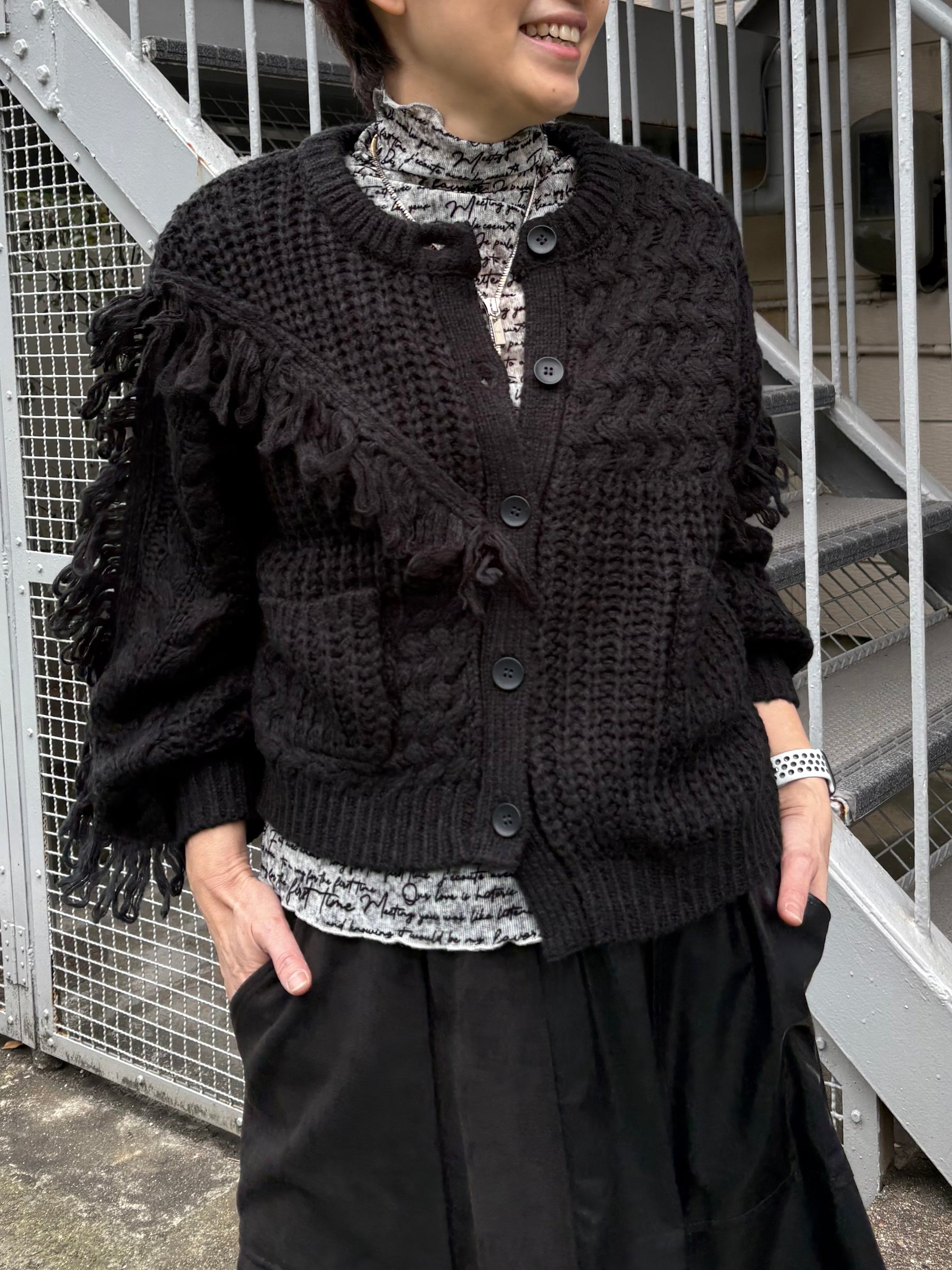 テキストロゴハイネックカットソー