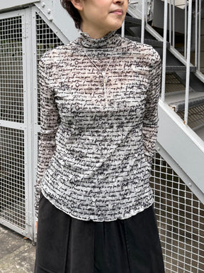 テキストロゴハイネックカットソー