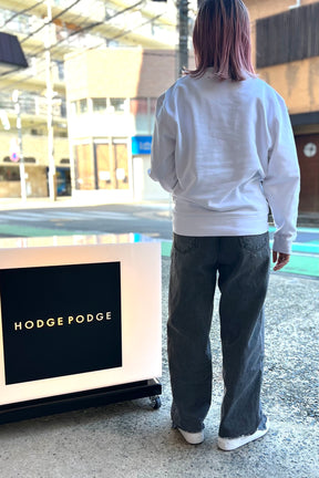 HODGE PODGE (ホッヂポッヂ)ロゴ刺繍スウェット　ホワイト