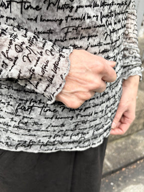 テキストロゴハイネックカットソー