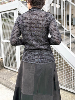 テキストロゴハイネックカットソー