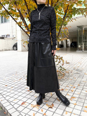 テキストロゴハイネックカットソー