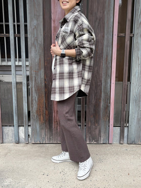 サイドケーブルラインニットパンツ