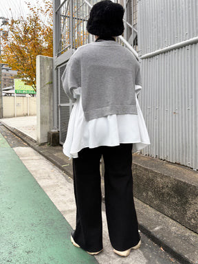 サイドケーブルラインニットパンツ