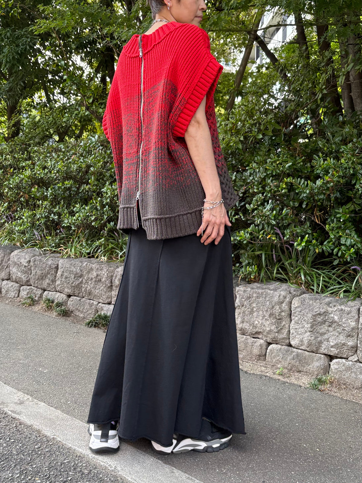 2WAYグラデーションアランニットベスト | 2WAY GRADATION ARAN KNIT VEST