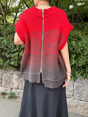 2WAYグラデーションアランニットベスト | 2WAY GRADATION ARAN KNIT VEST
