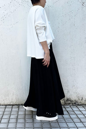 細コーデュロイロングスカート