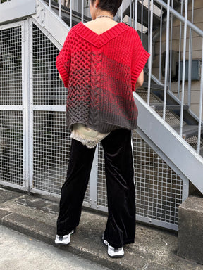 2WAYグラデーションアランニットベスト | 2WAY GRADATION ARAN KNIT VEST