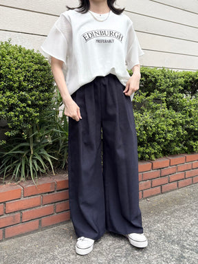 麻タッチタックパンツ