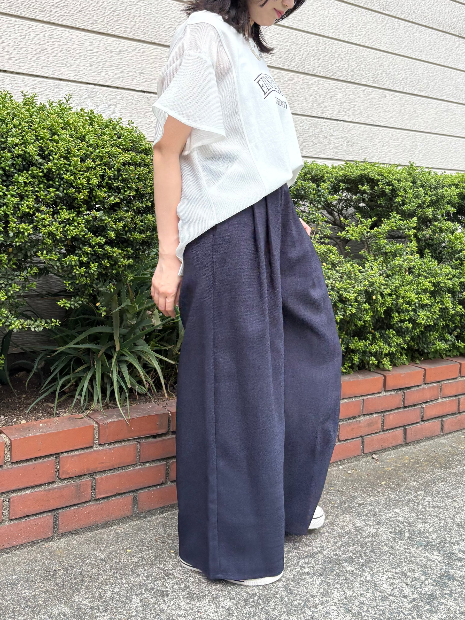 麻タッチタックパンツ