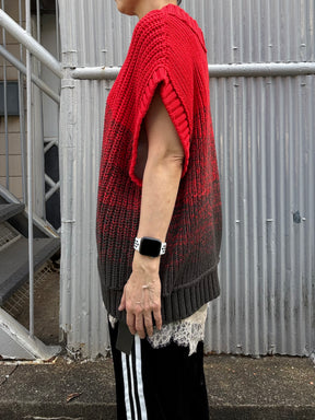 2WAYグラデーションアランニットベスト | 2WAY GRADATION ARAN KNIT VEST