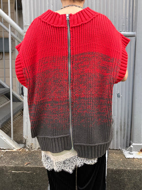 2WAYグラデーションアランニットベスト | 2WAY GRADATION ARAN KNIT VEST