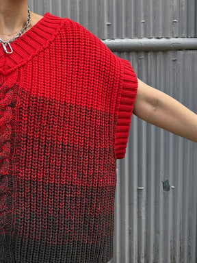 2WAYグラデーションアランニットベスト | 2WAY GRADATION ARAN KNIT VEST