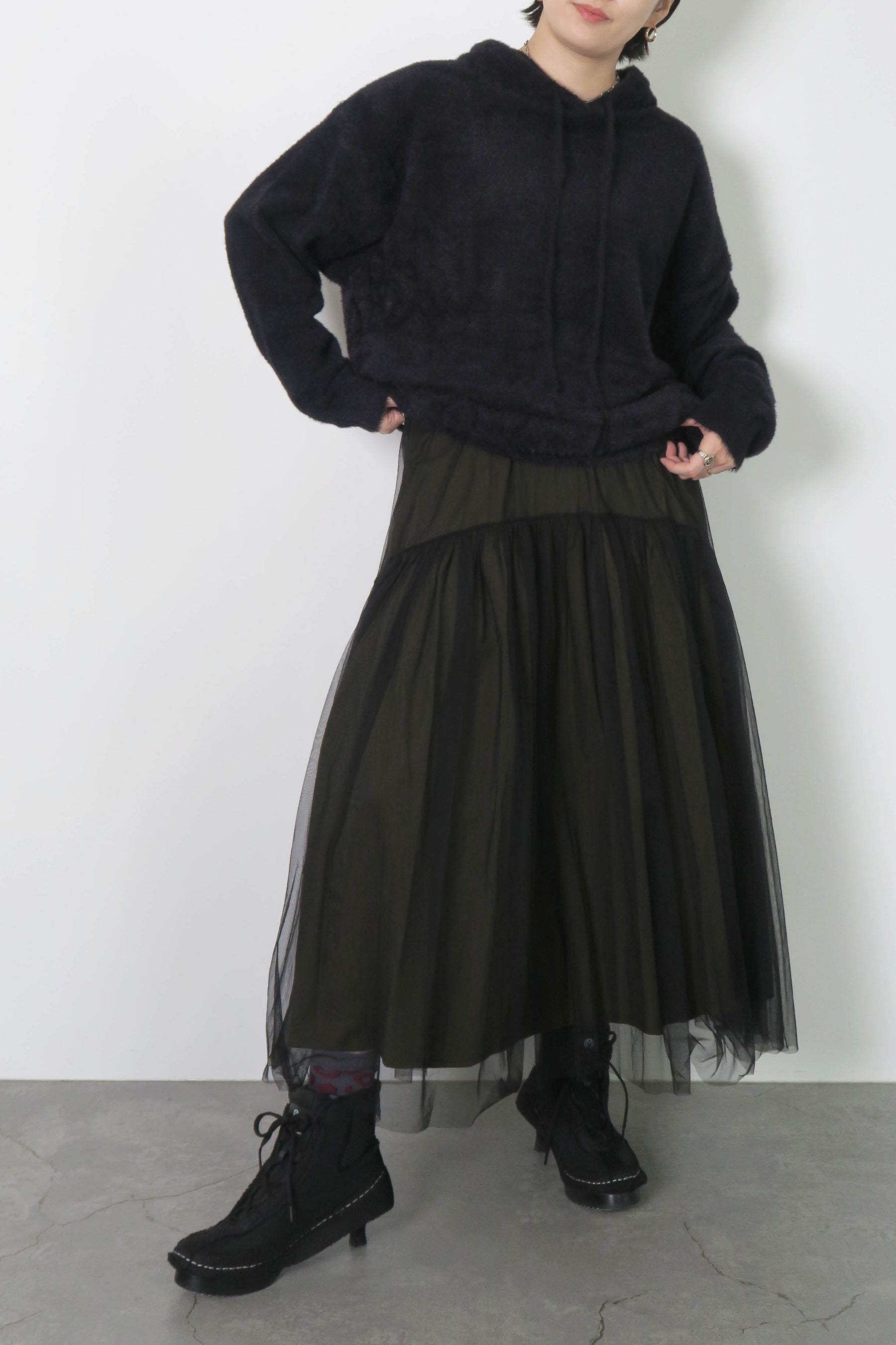 LUGIVa (ルギヴァ) リバーシブル ラウンド ティアード 重ね チュール