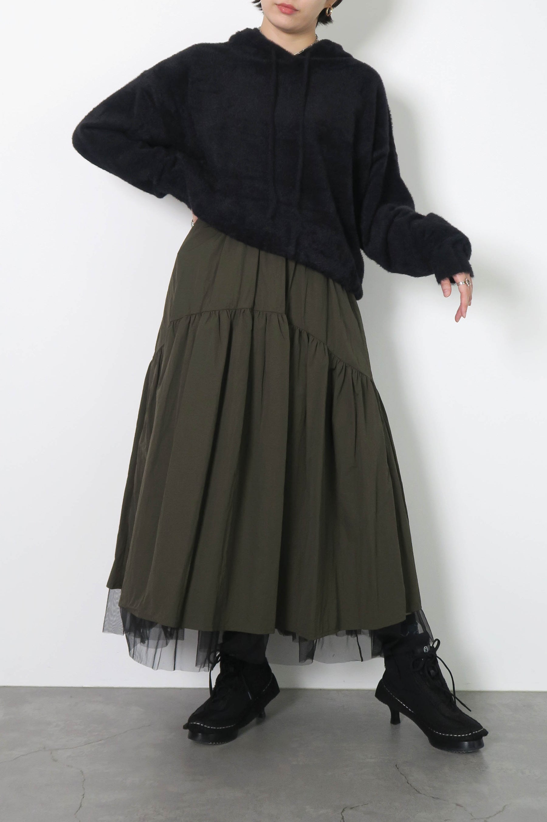 LUGIVa (ルギヴァ) リバーシブル ラウンド ティアード 重ね チュール