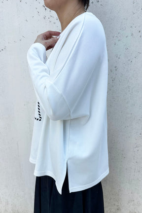 Pラインプリント長袖TOPS