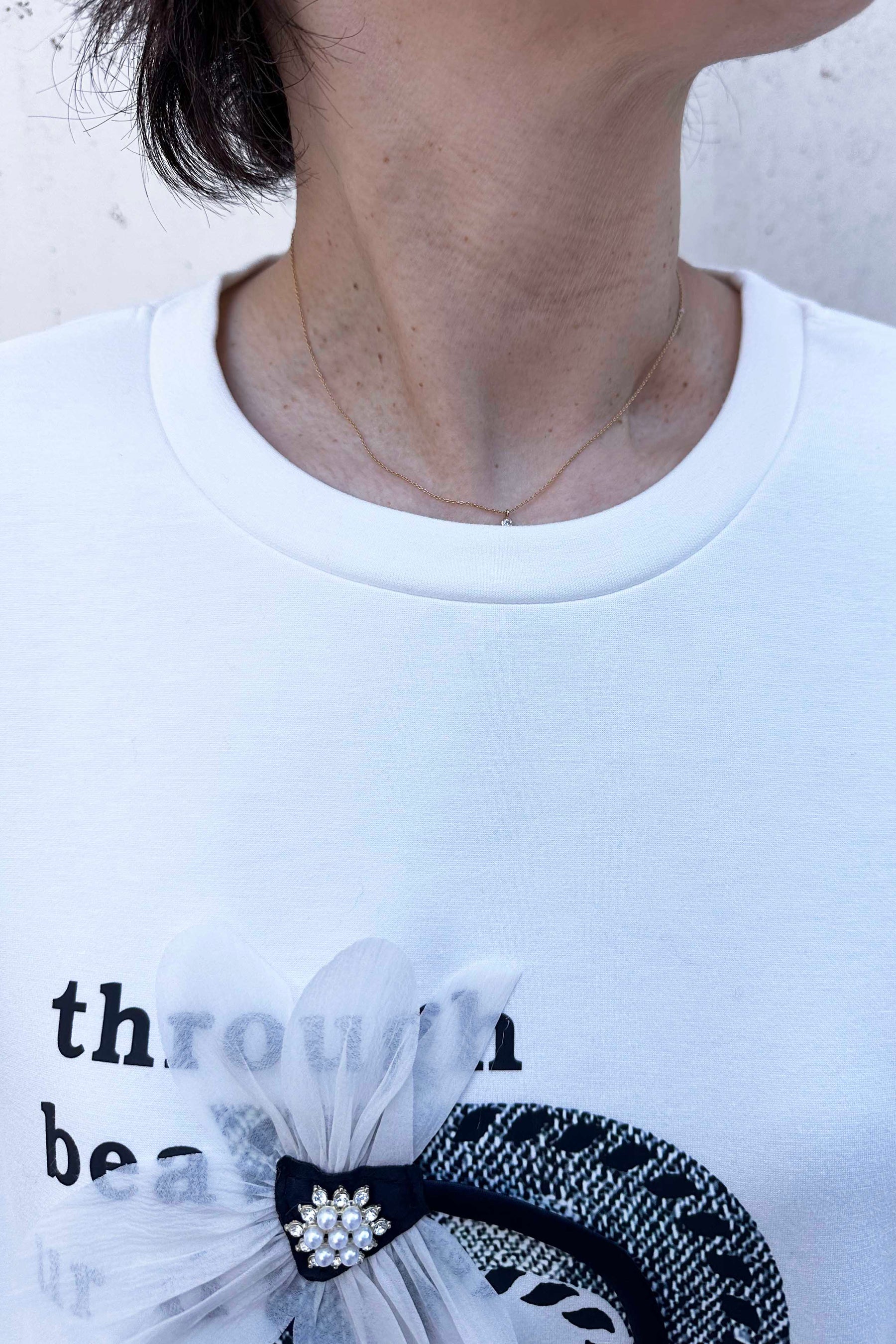 Pラインプリント長袖TOPS