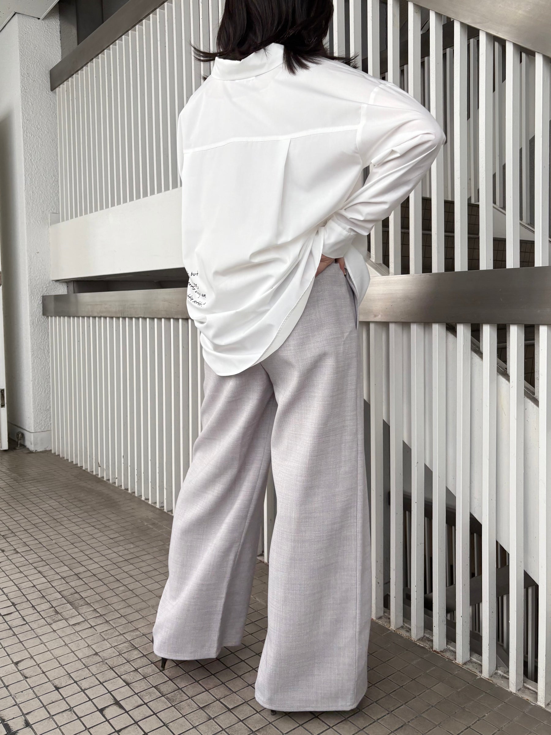 麻タッチタックパンツ