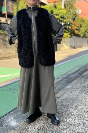 ハーフジップカットワンピース