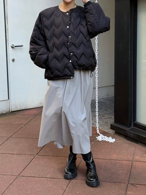 ジグザグキルティングダウンブルゾン