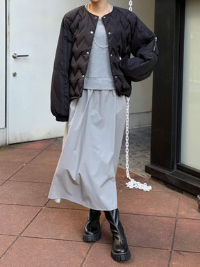 ジグザグキルティングダウンブルゾン