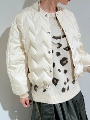 ジグザグキルティングダウンブルゾン