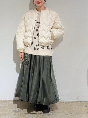 ジグザグキルティングダウンブルゾン