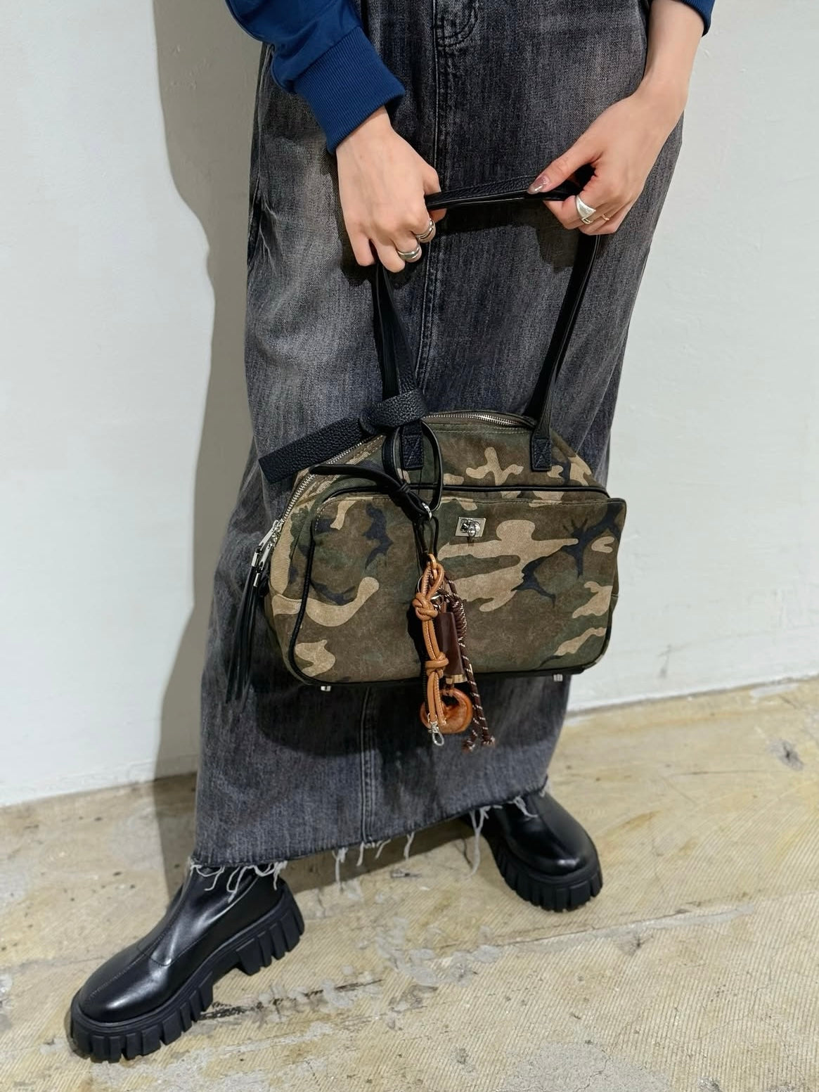 カモフラージュミニボストンバッグ