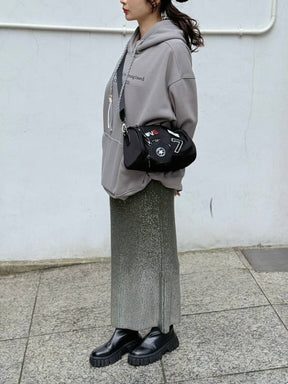 テキストロゴ裏起毛パーカー