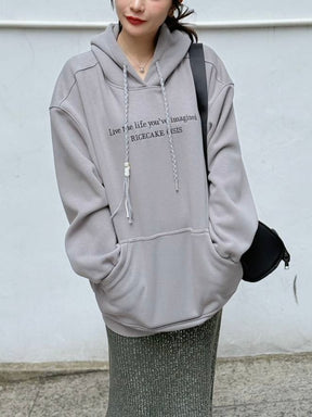 テキストロゴ裏起毛パーカー