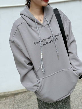 テキストロゴ裏起毛パーカー