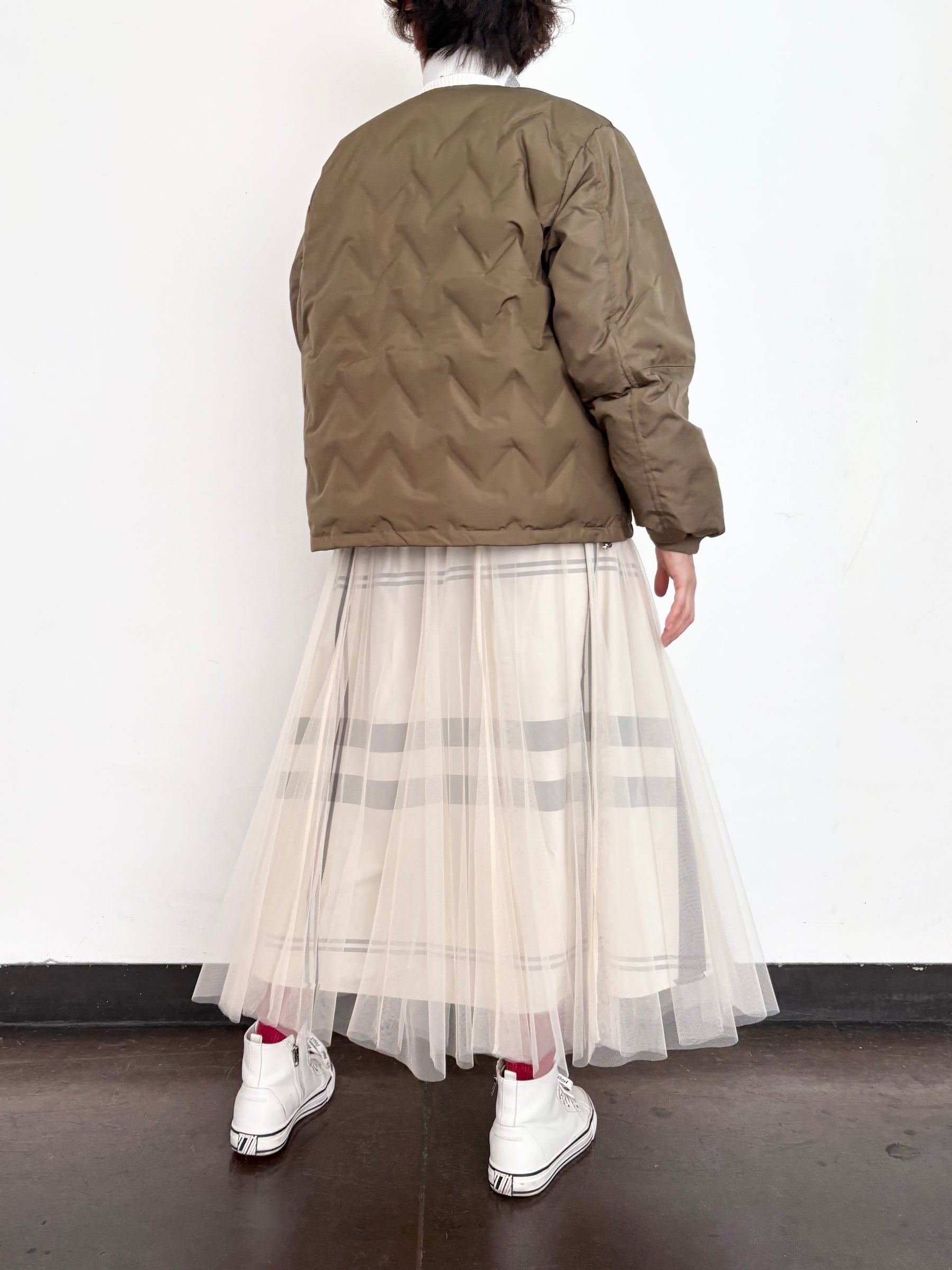 ジグザグキルティングダウンブルゾン