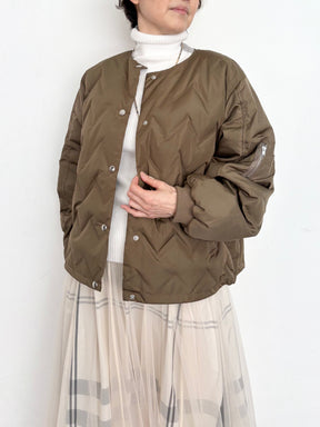 ジグザグキルティングダウンブルゾン