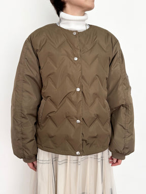 ジグザグキルティングダウンブルゾン
