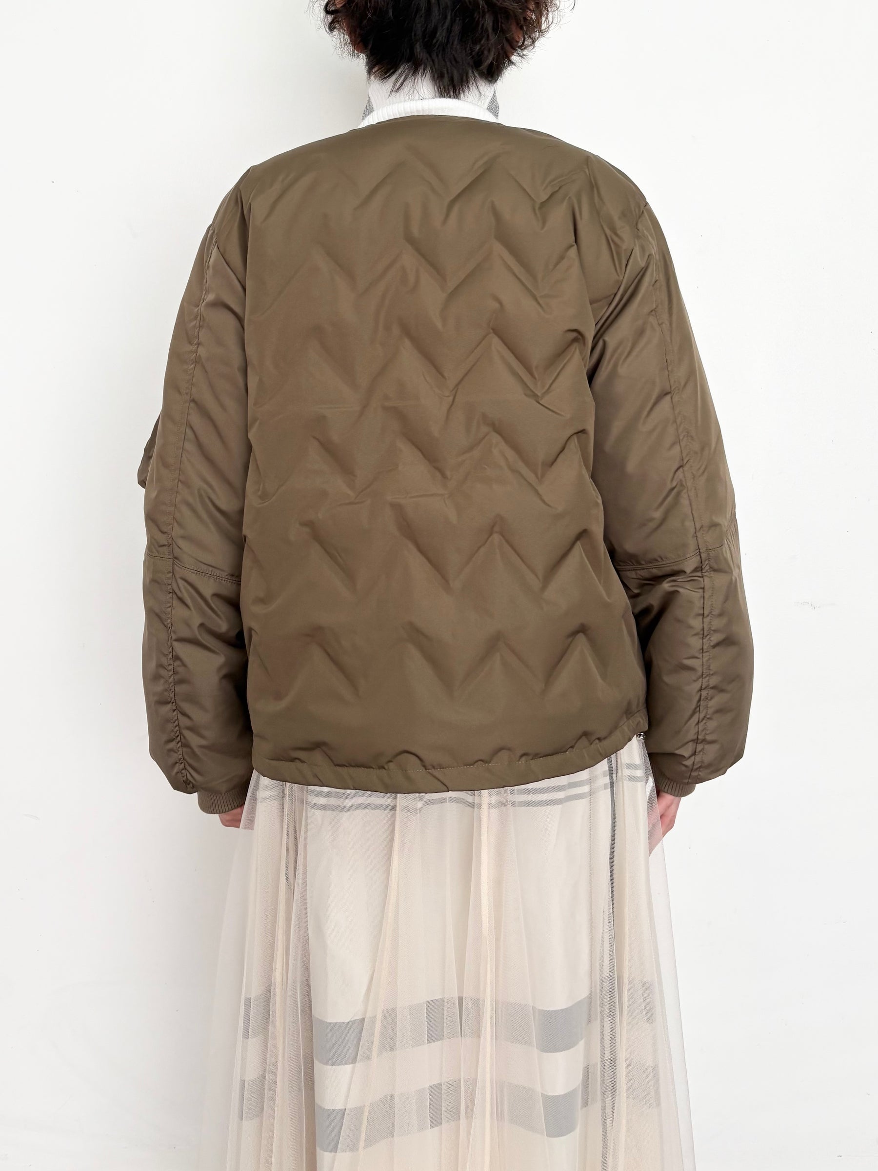 ジグザグキルティングダウンブルゾン