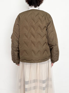 ジグザグキルティングダウンブルゾン