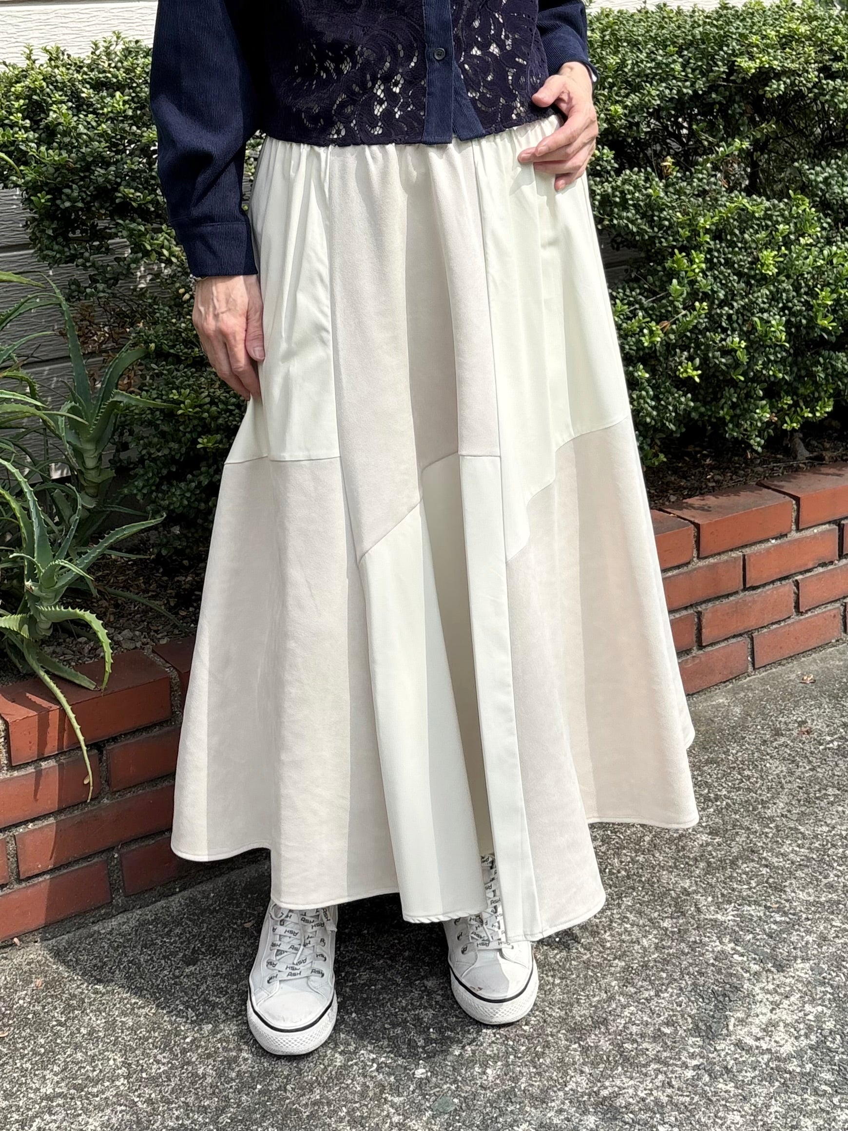 エコレザー＆バイヤスハギスカート