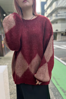 CHIGNON (シニヨン) アーガイル毛がきニット 9735-331dp シャギー