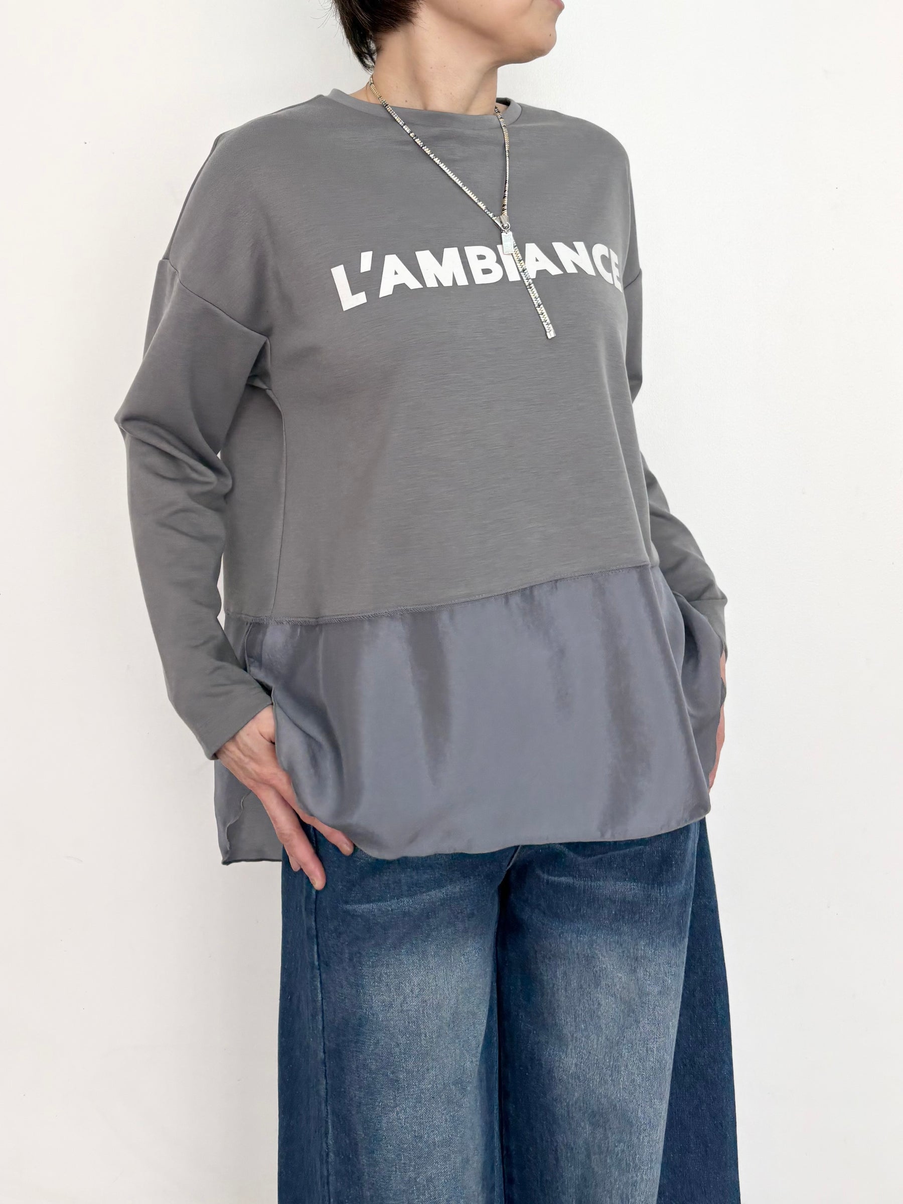 サテンドッキング ロゴカットソー