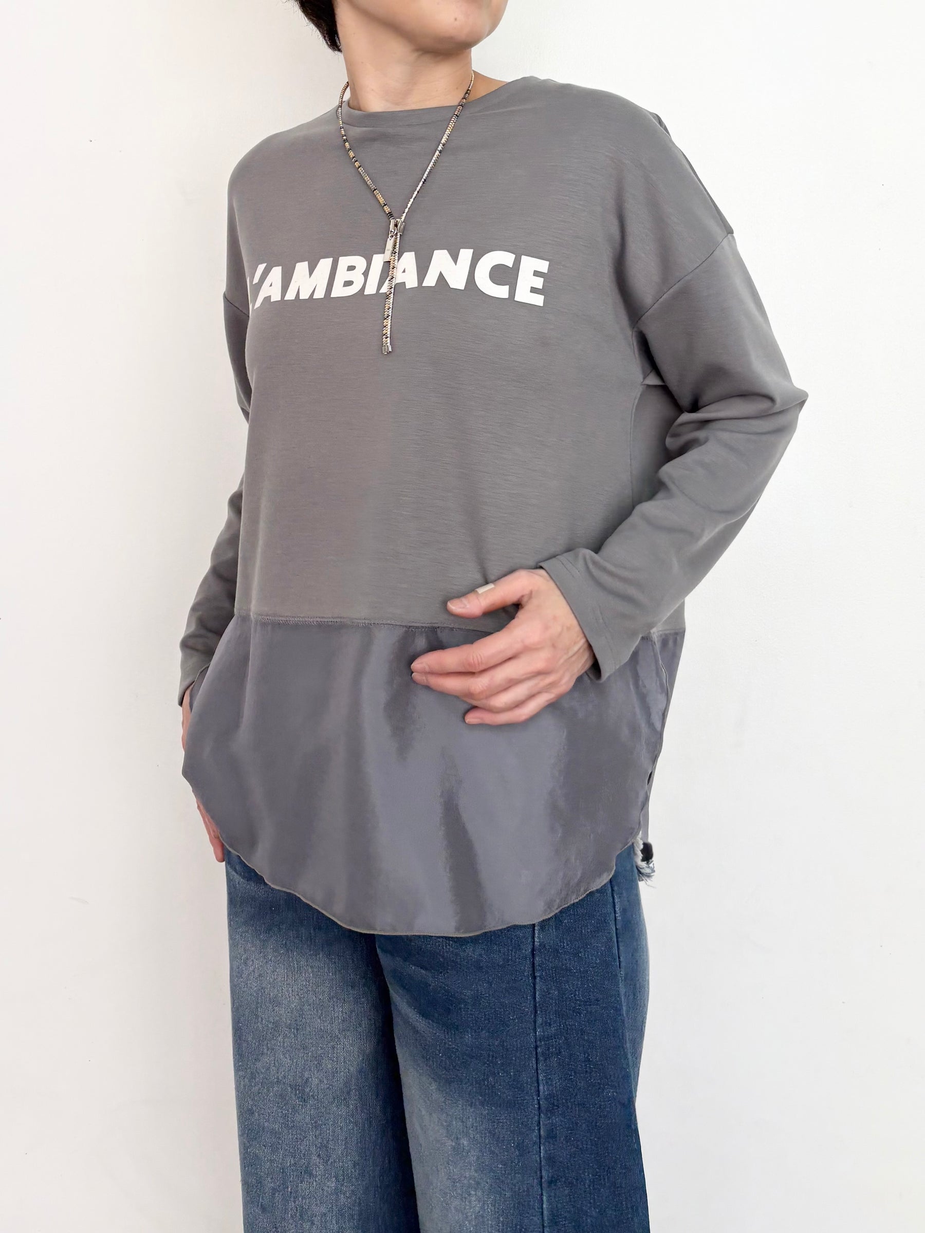 サテンドッキング ロゴカットソー