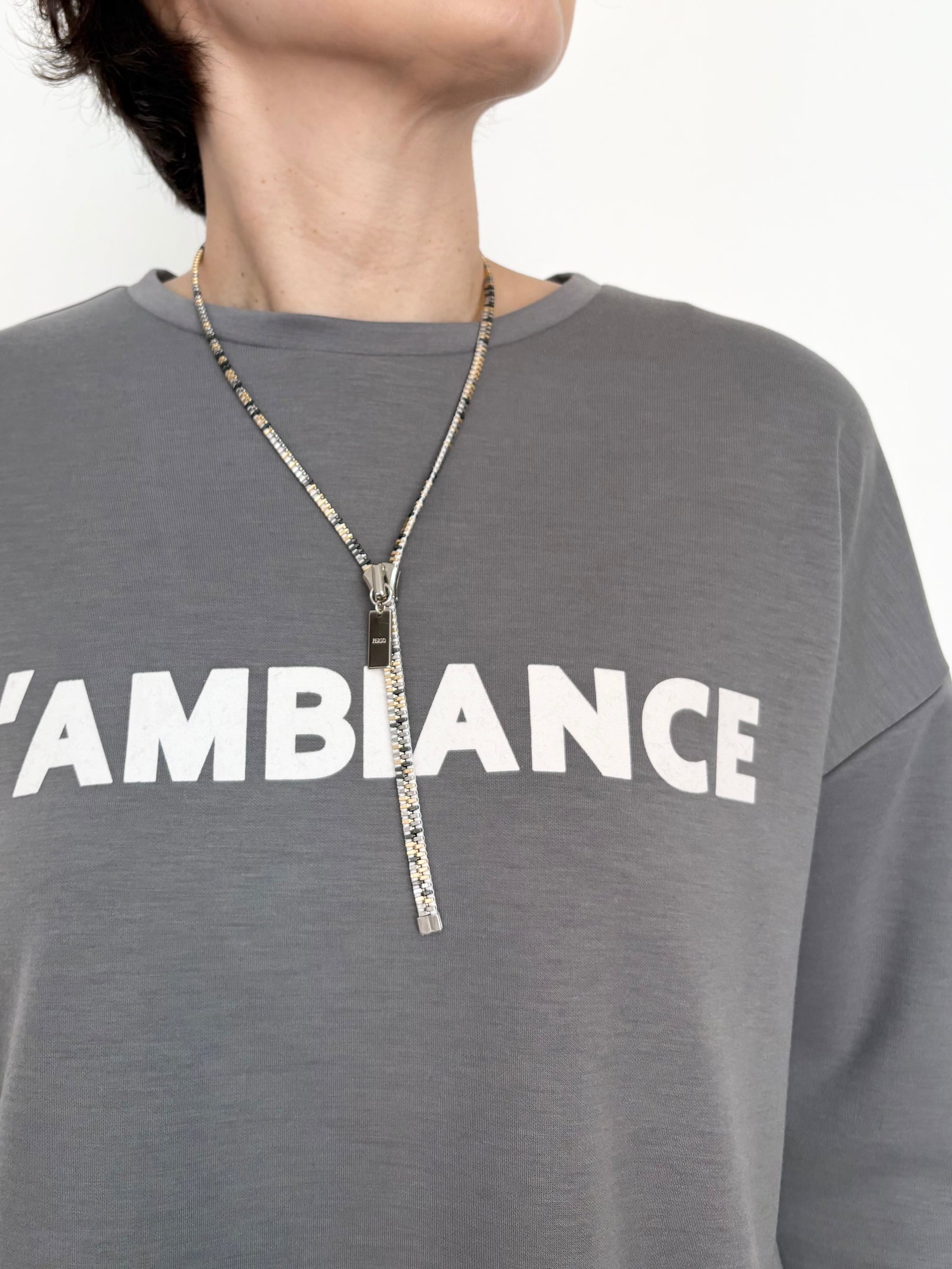 サテンドッキング ロゴカットソー